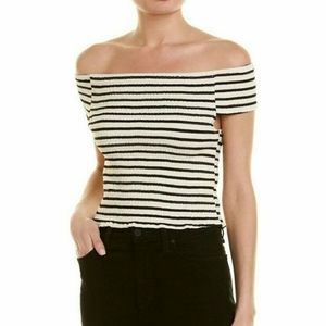BISHOP + YOUNG Smocked Off Shoulder Tube T…